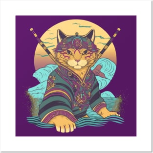 Samurai Cat Posters and Art